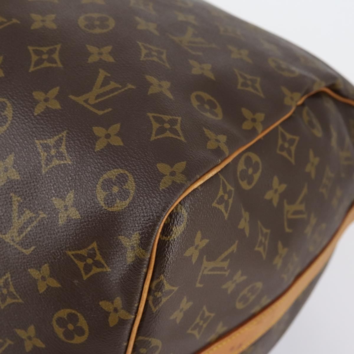 Louis Vuitton Keepall Bandouliere Bag Monogram Canvas Brown Canvas Travel Bag
