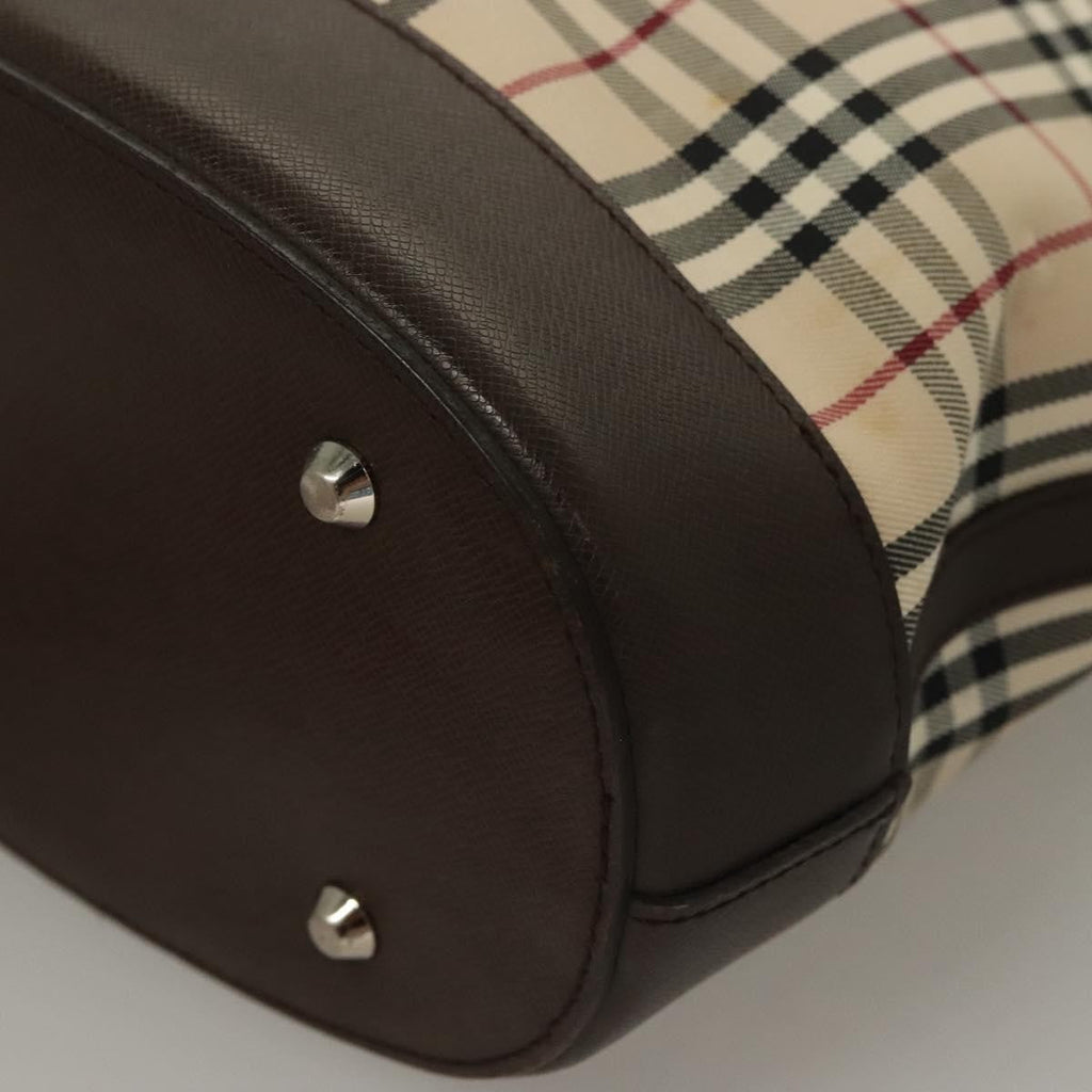 Burberry Nova Check Tote Canvas Check Pattern Beige Canvas Tote Bag