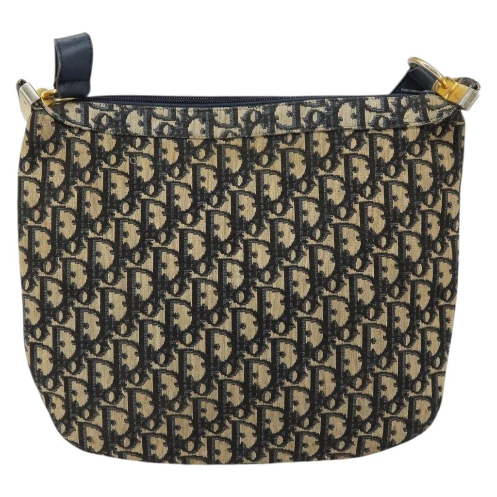 Christian Dior Vintage Trotter Shoulder Bag Canvas Navy Canvas Shoulder Bag Bag (Pre-Owned)