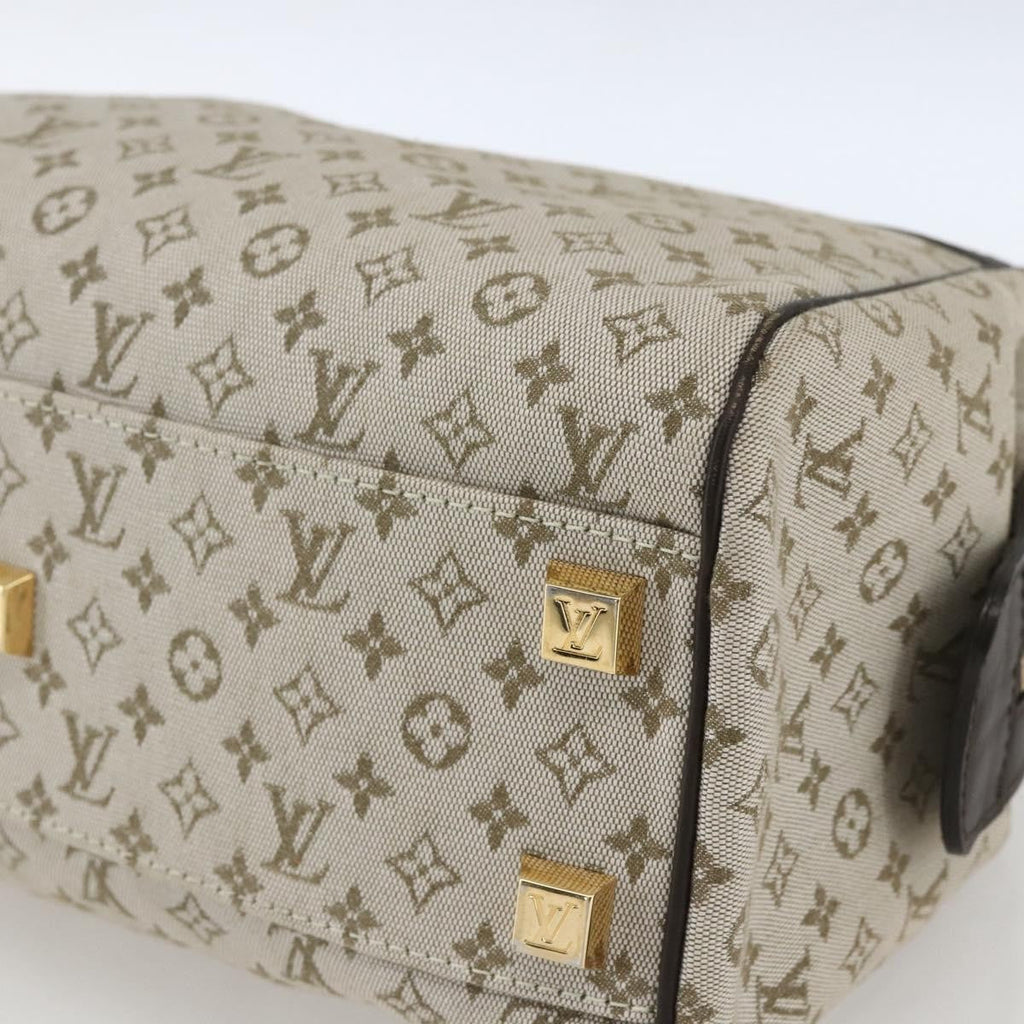 Louis Vuitton Josephine Handbag Mini Lin Khaki Canvas Handbag