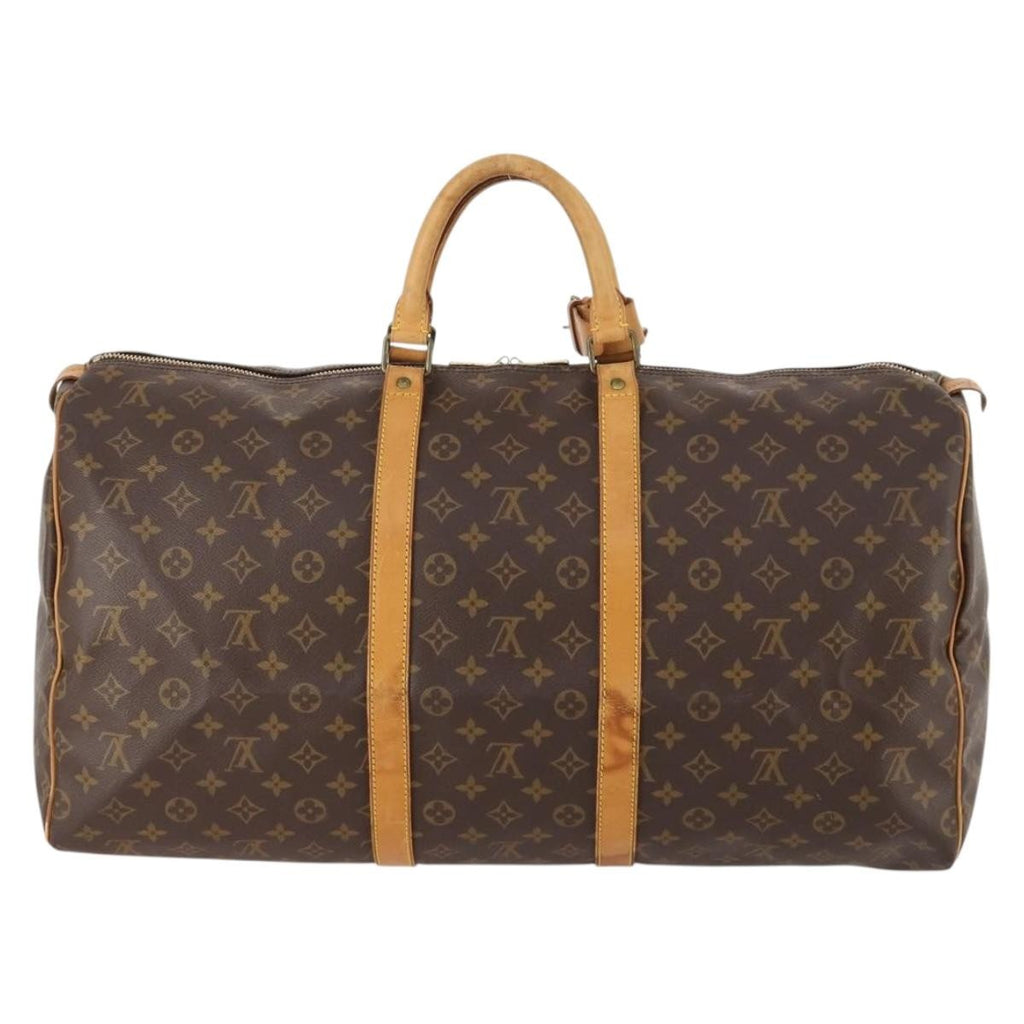 Louis Vuitton Keepall Bag Monogram Canvas Brown Canvas Travel Bag