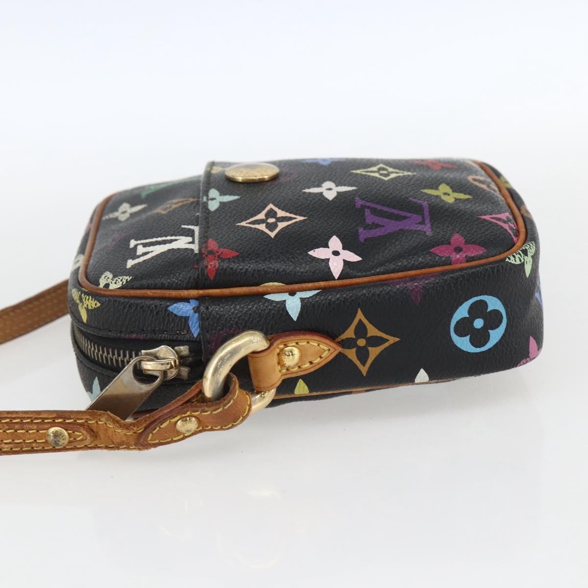 Louis Vuitton Rift Handbag Monogram Multicolor Black Canvas Shoulder Bag