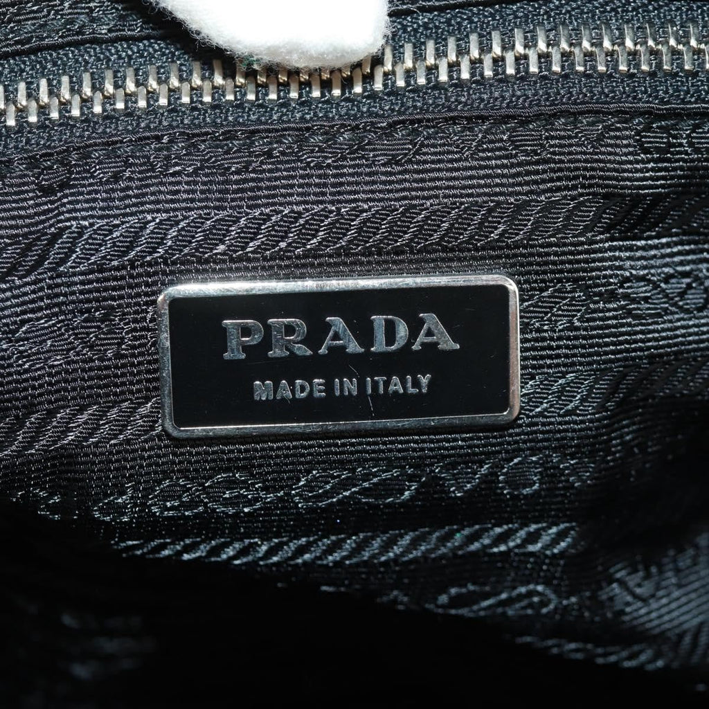 Prada Double Pocket Drawstring Shoulder Bag Tessuto Black Nylon Shoulder Bag Bag