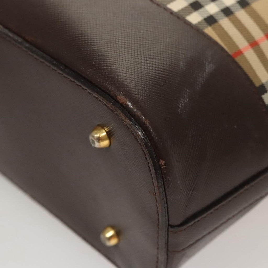 Burberry Nova Check Shoulder Bag Canvas And Leather Beige Canvas Shoulder Bag