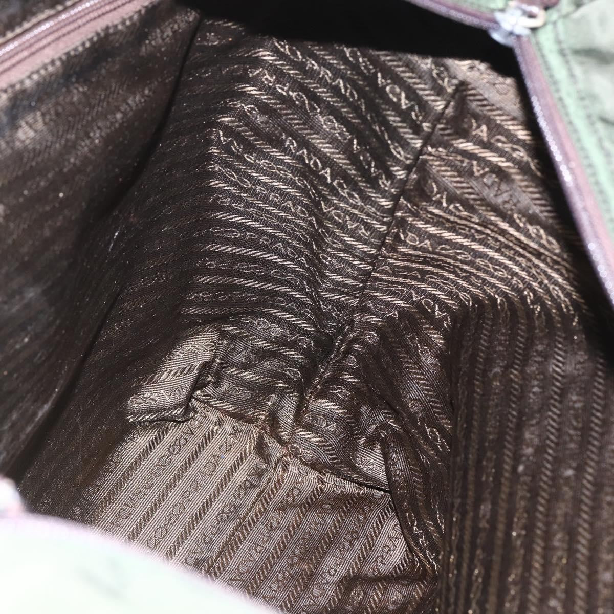 Prada Vintage Zip Tote Tessuto Khaki Nylon Tote Bag Bag