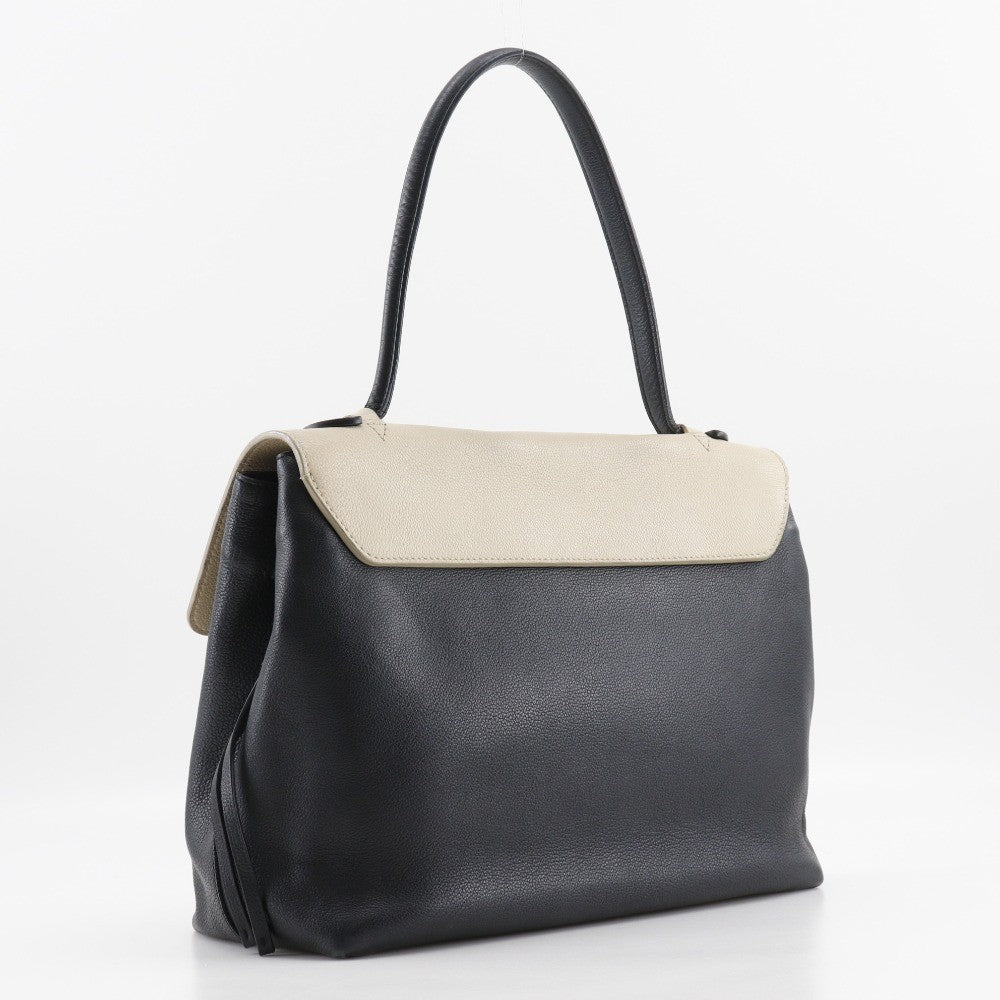 Louis Vuitton Lockme Handbag Leather Black Leather Handbag
