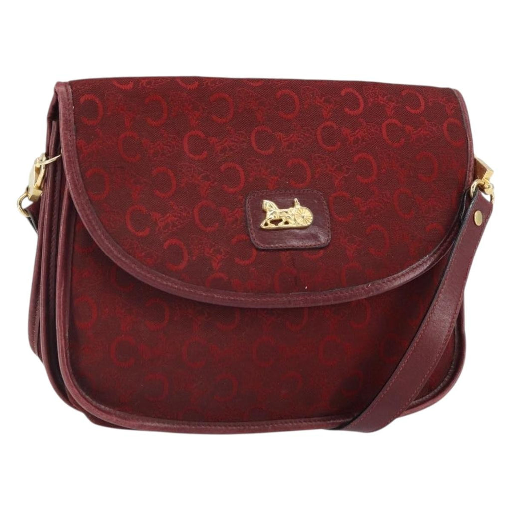 Celine C Sulky Shoulder Bag Canvas Red Canvas Shoulder Bag Bag