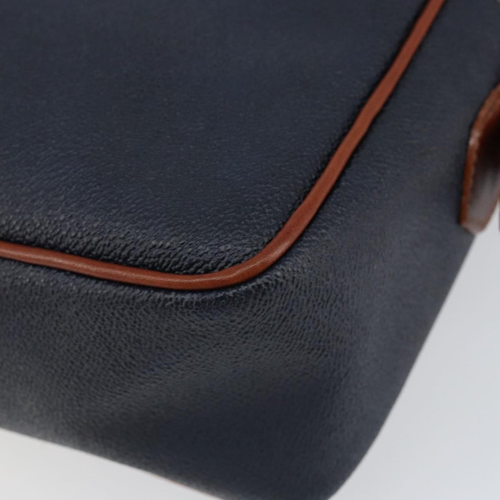 Burberry Vintage Shoulder Bag Leather Navy Leather Shoulder Bag