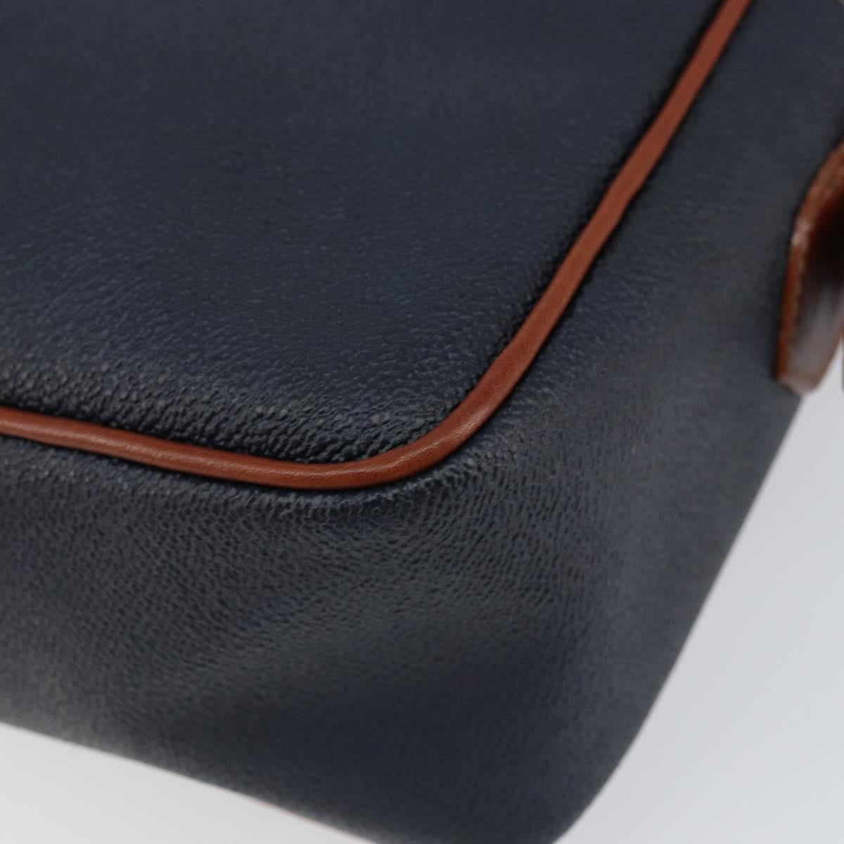 Burberry Vintage Shoulder Bag Leather Navy Leather Shoulder Bag