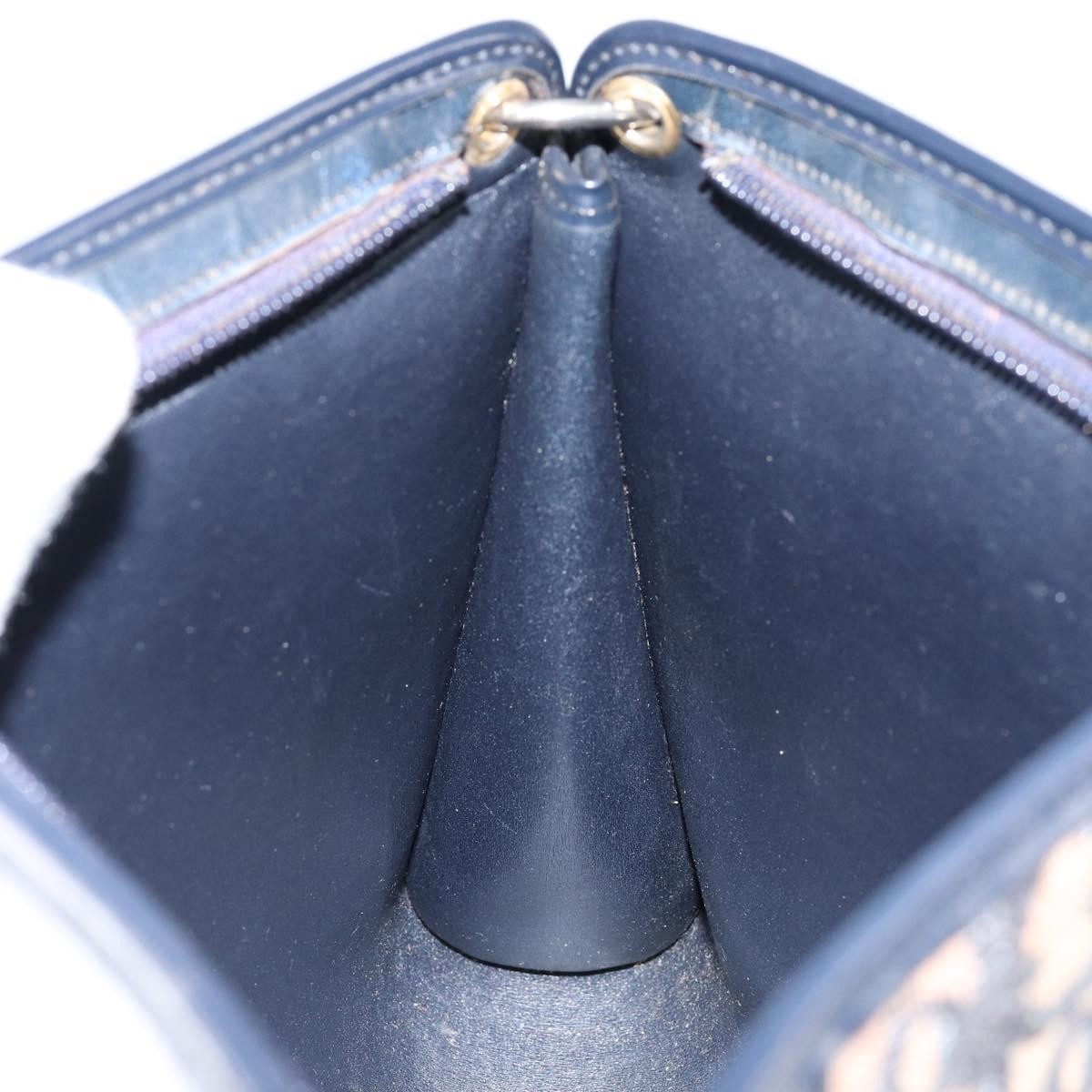 Christian Dior Vintage Trotter Shoulder Bag Canvas Navy Canvas Shoulder Bag Bag (Pre-Owned)