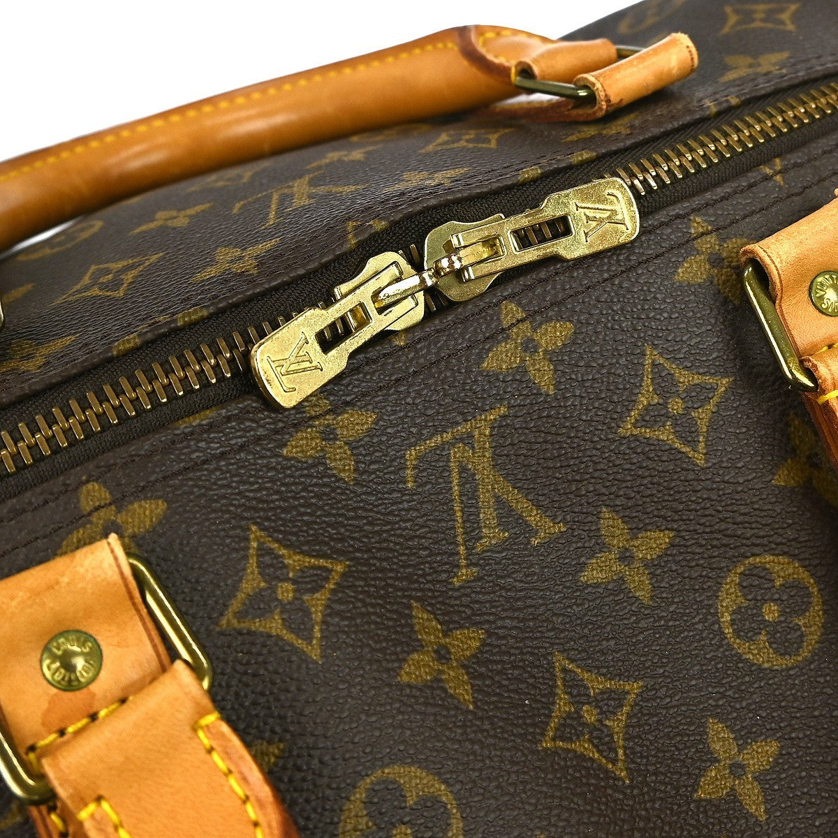 Louis Vuitton Keepall Bag Monogram Canvas Brown Canvas Travel Bag