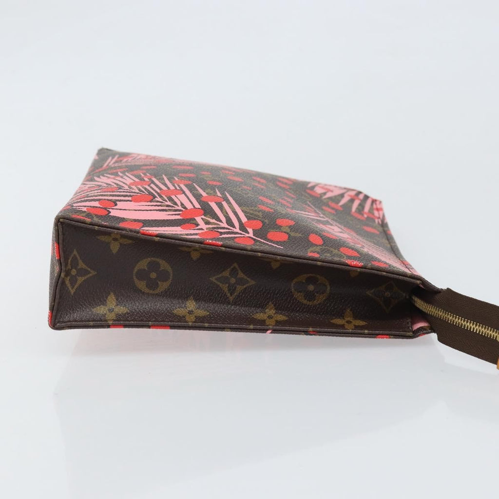 Louis Vuitton Toiletry Pouch Limited Edition Monogram Jungle Dots Red Canvas Clutche & Pouche Bag