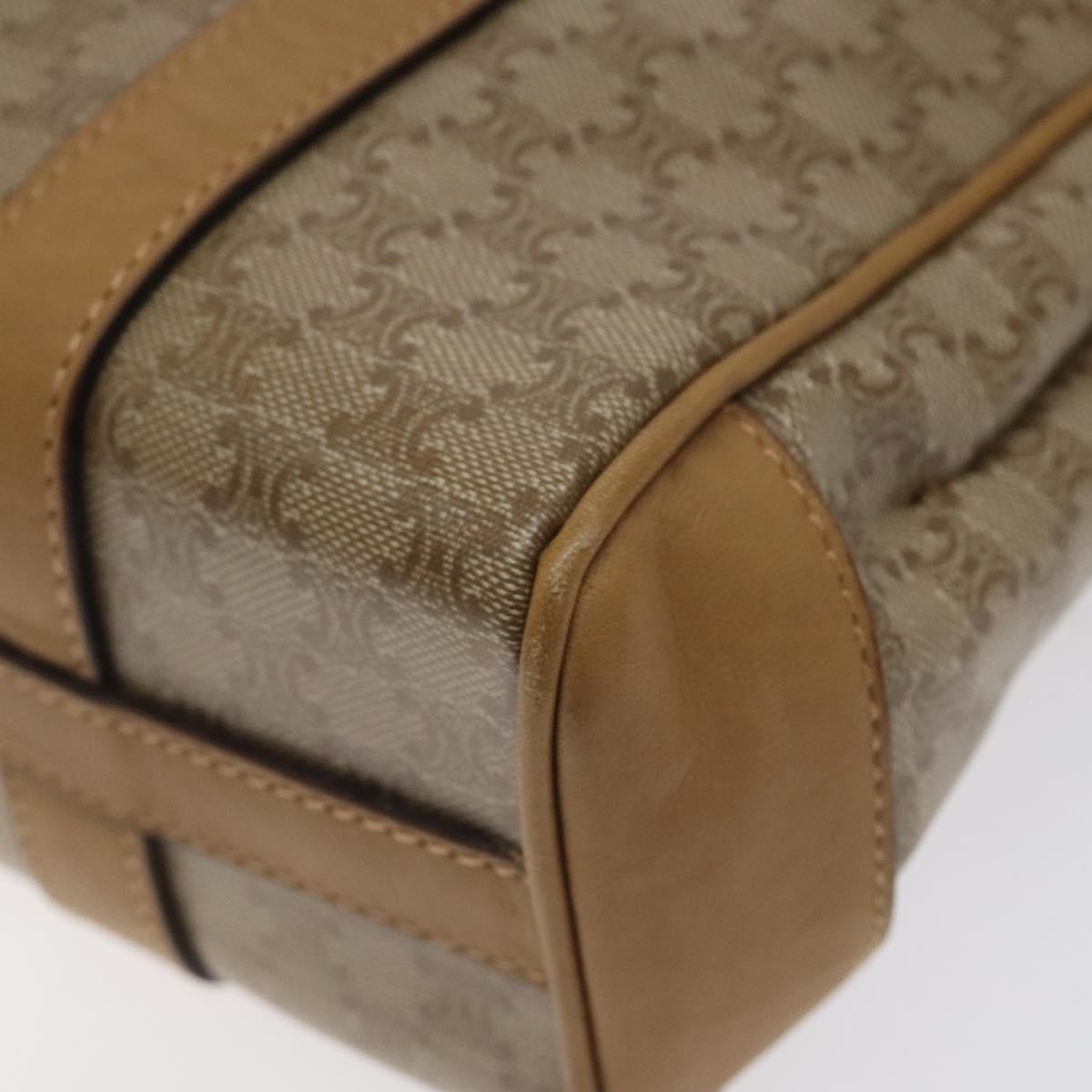 Celine Vintage Macadam Handbag Canvas And Leather Beige Canvas Handbag