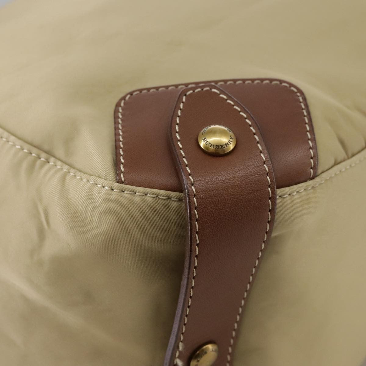 Burberry Blue Label Shoulder Bag Nylon Beige Nylon Shoulder Bag