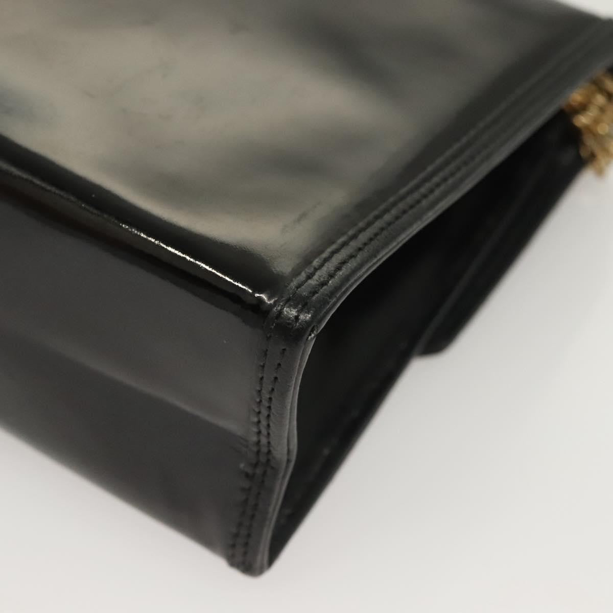 Chanel Cc Envelope Flap Crossbody Patent Leather Black Patent_Leather Clutche & Pouche Bag