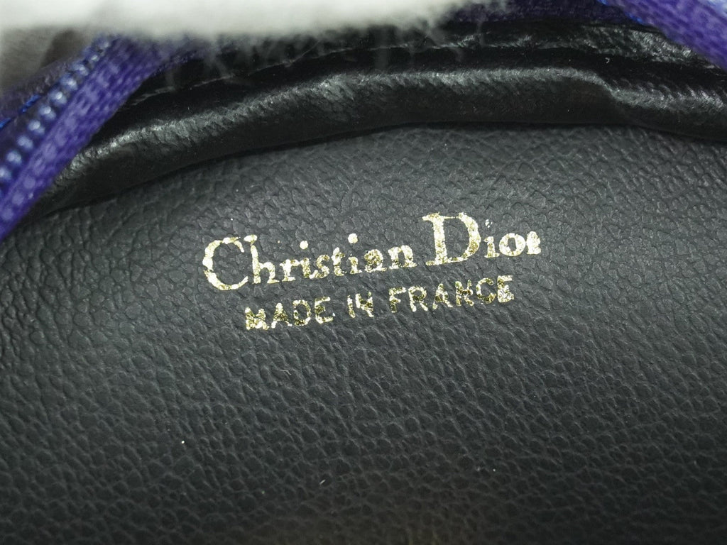 Christian Dior Vintage Zip Pochette Leather Blue Leather Clutche & Pouche Bag (Pre-Owned)