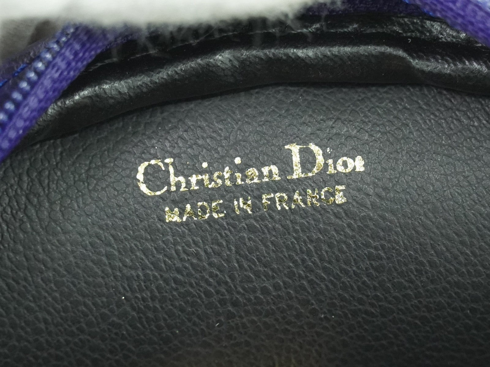 Christian Dior Vintage Zip Pochette Leather Blue Leather Clutche & Pouche Bag (Pre-Owned)