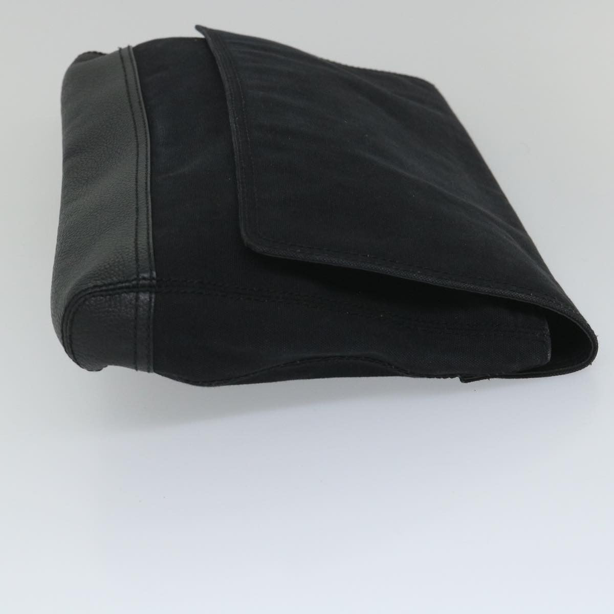 Balenciaga Vintage Pouch Leather Black Canvas Clutche & Pouche