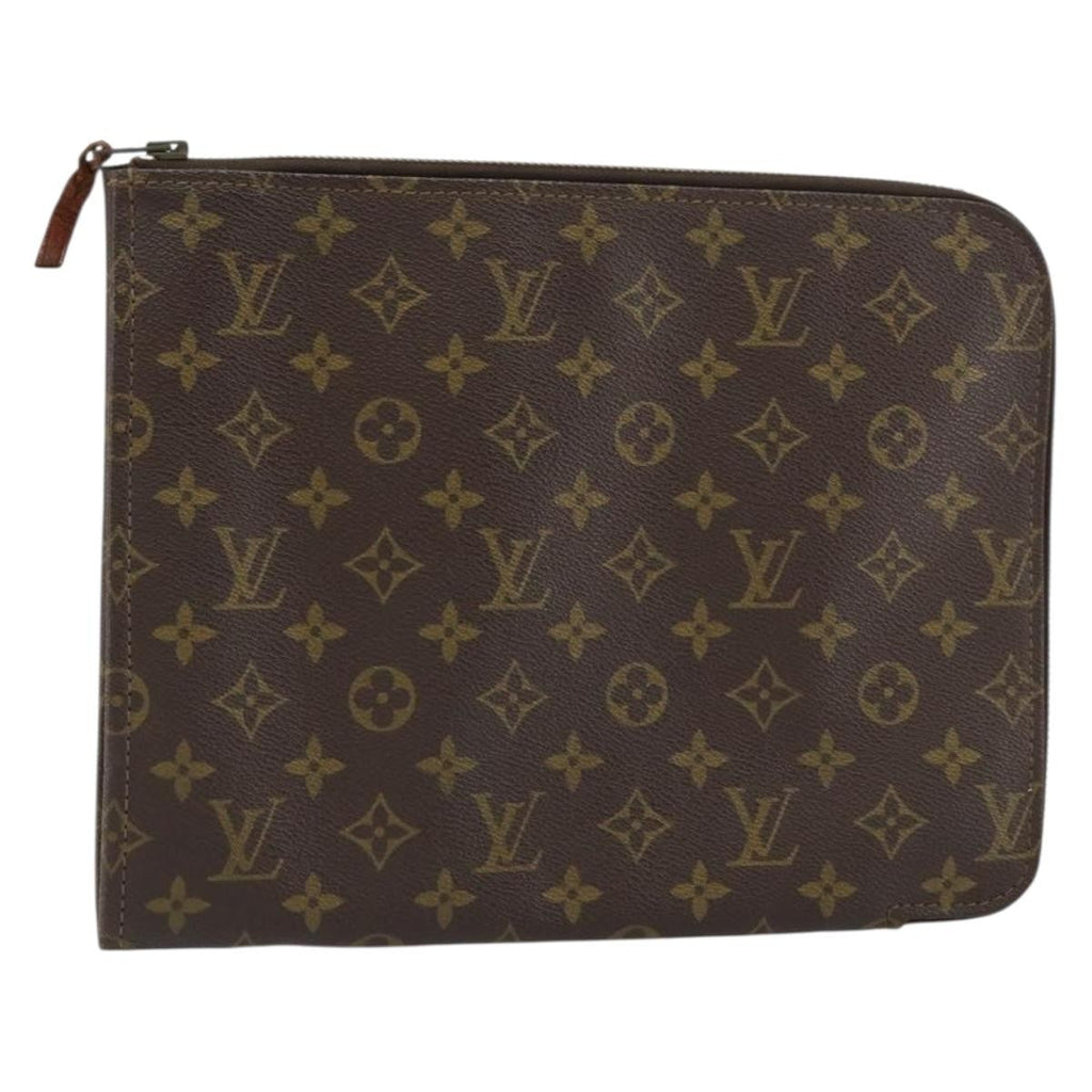 Louis Vuitton Poche Documents Monogram Canvas Brown Canvas Clutche & Pouche Bag