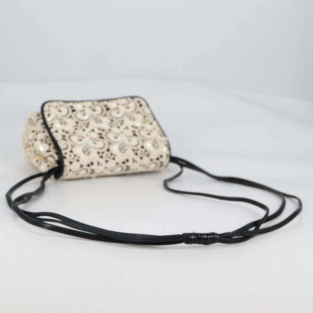 Chanel Floral Cc Flap Bag Leather White Leather Shoulder Bag Bag