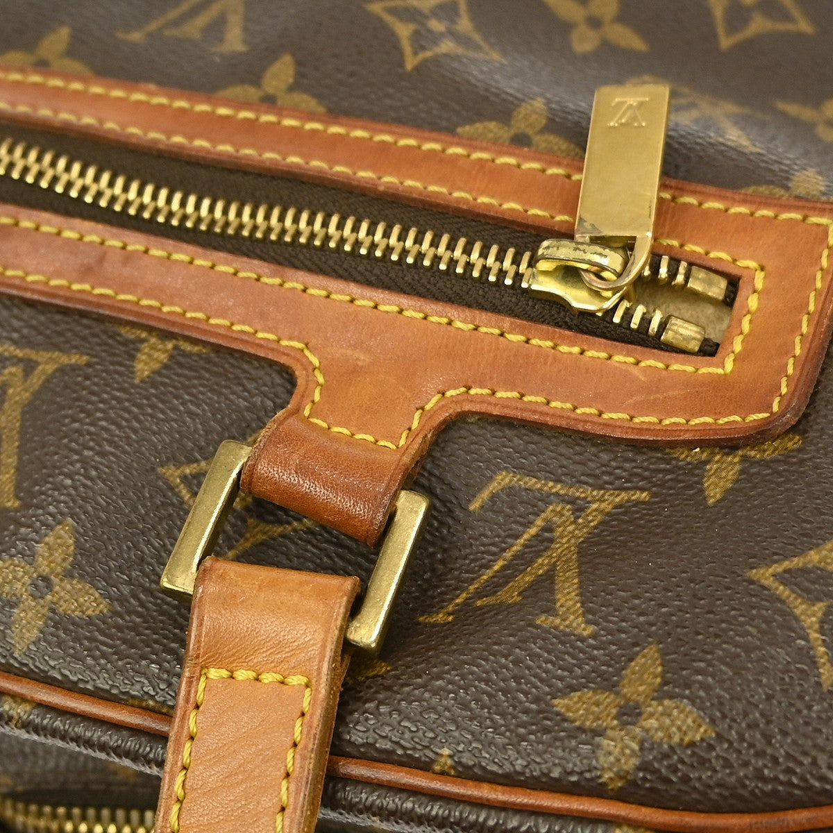 Louis Vuitton Cite Handbag Monogram Canvas Brown Canvas Clutche & Pouche Bag