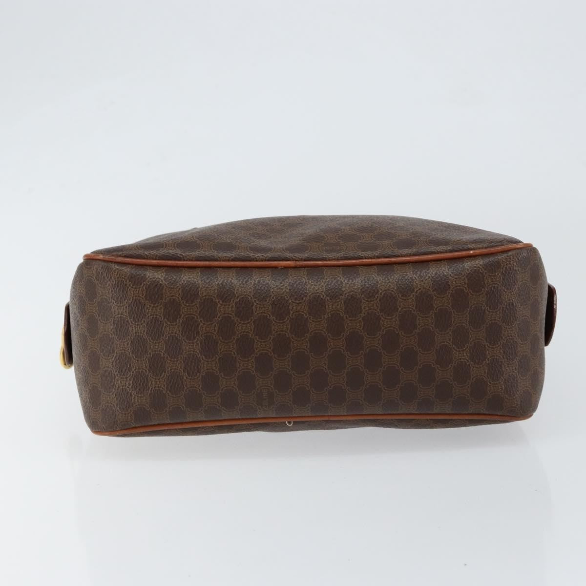 Celine Macadam Handbag Macadam With Leather Brown Canvas Handbag