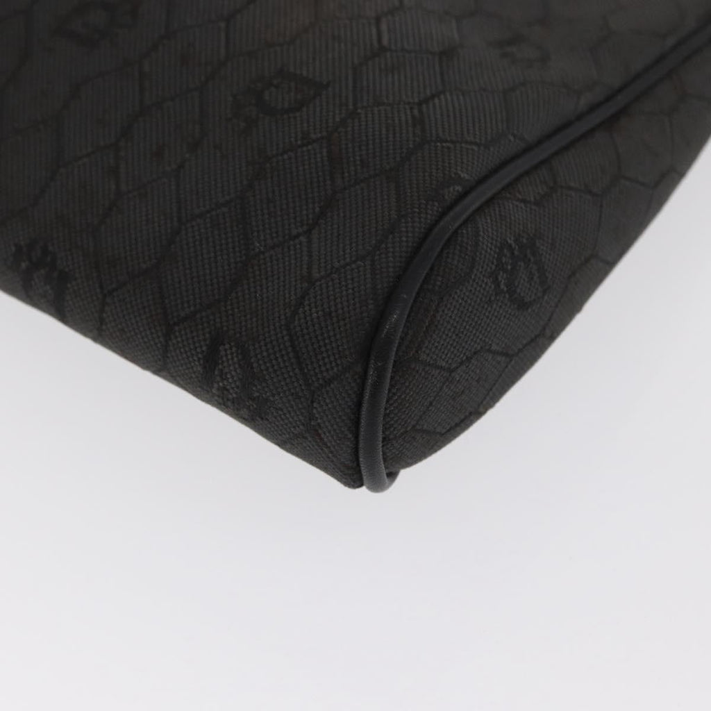 Christian Dior Vintage Honeycomb Clutch Canvas Black Canvas Clutche & Pouche Bag (Pre-Owned)