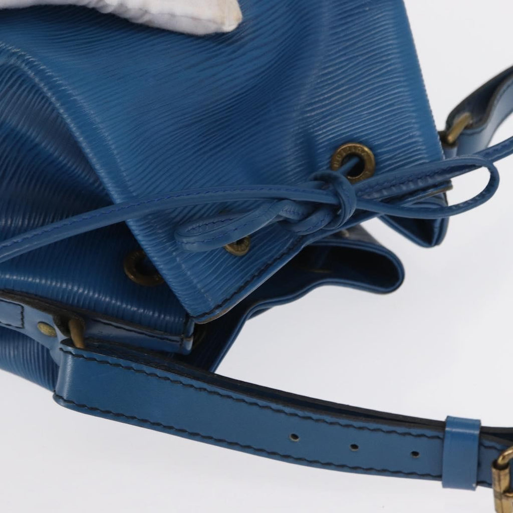 Louis Vuitton Petit Noe Handbag Epi Leather Blue Leather Shoulder Bag