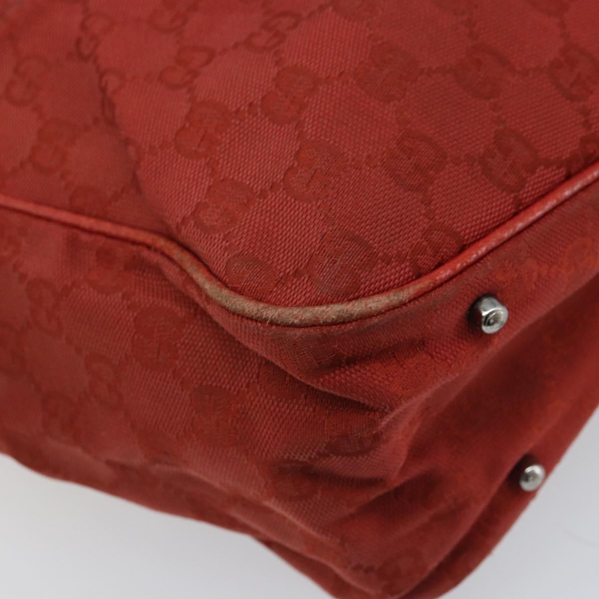 Gucci Vintage Open Tote Gg Canvas Red Canvas Tote Bag Bag (Pre-Owned)