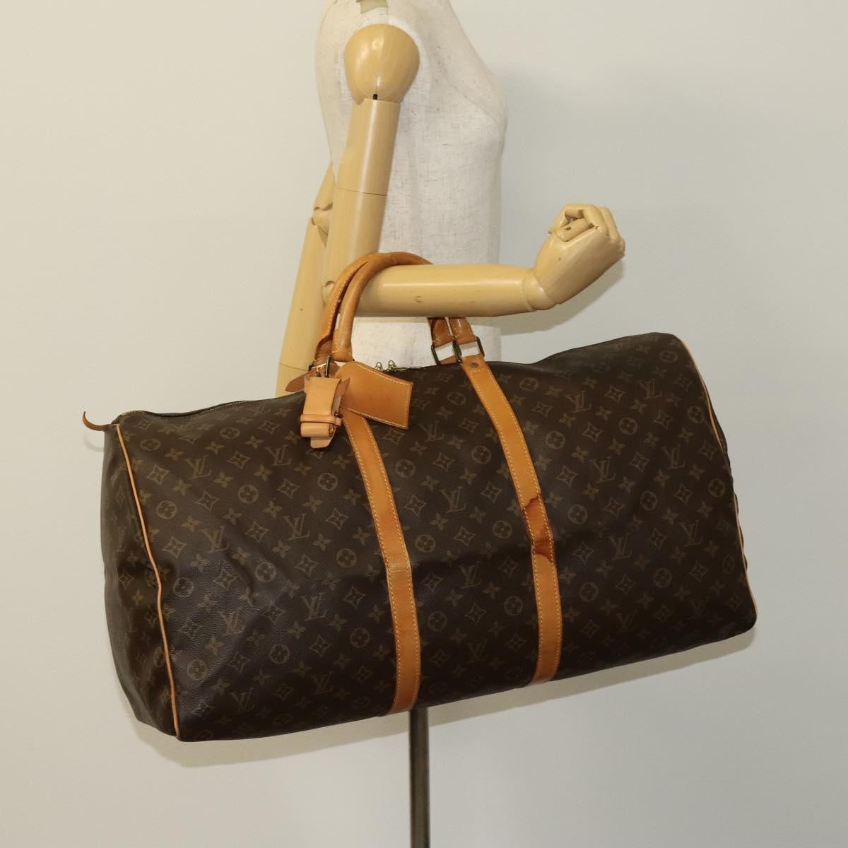 Louis Vuitton Keepall Bag Monogram Canvas Brown Canvas Travel Bag