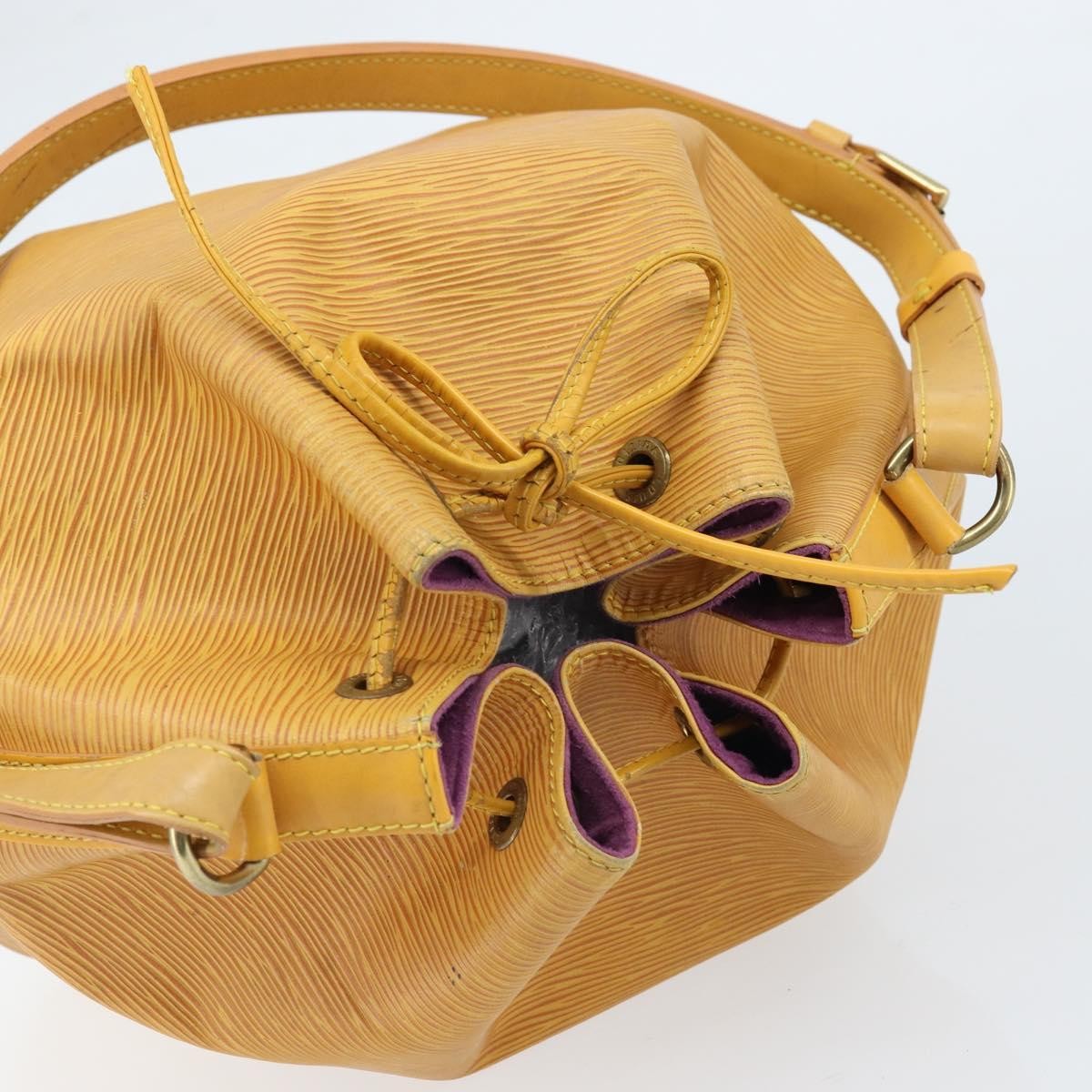 Louis Vuitton Petit Noe Nm Handbag Epi Leather Yellow Leather Shoulder Bag