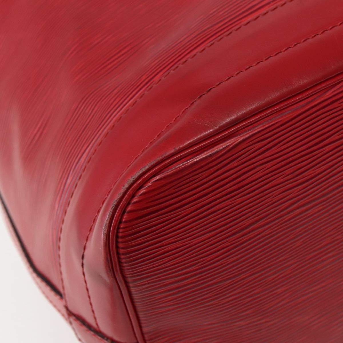 Louis Vuitton Noe Shoulder Bag Leather Red Leather Shoulder Bag