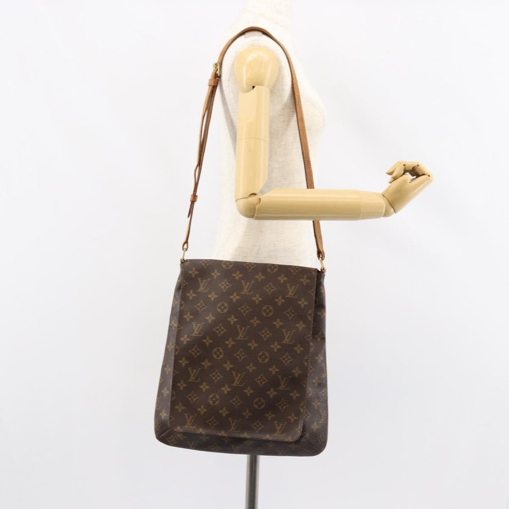 Louis Vuitton Musette Handbag Monogram Canvas Brown Canvas Shoulder Bag