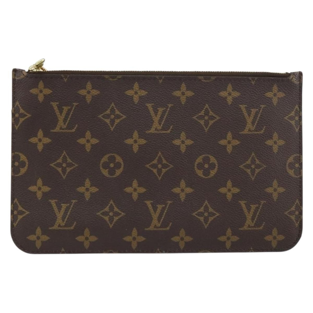 Louis Vuitton Neverfull Pochette Monogram Canvas Brown Canvas Clutche & Pouche Bag