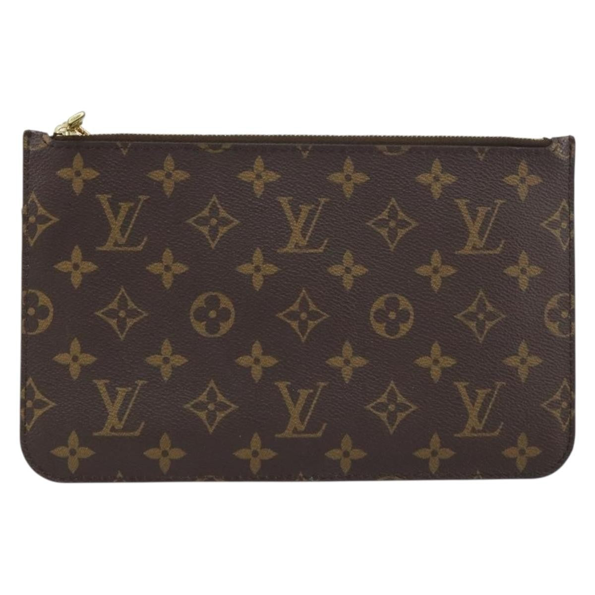 Louis Vuitton Neverfull Pochette Monogram Canvas Brown Canvas Clutche & Pouche Bag