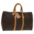 Louis Vuitton Keepall Bag Monogram Canvas Brown Canvas Bag