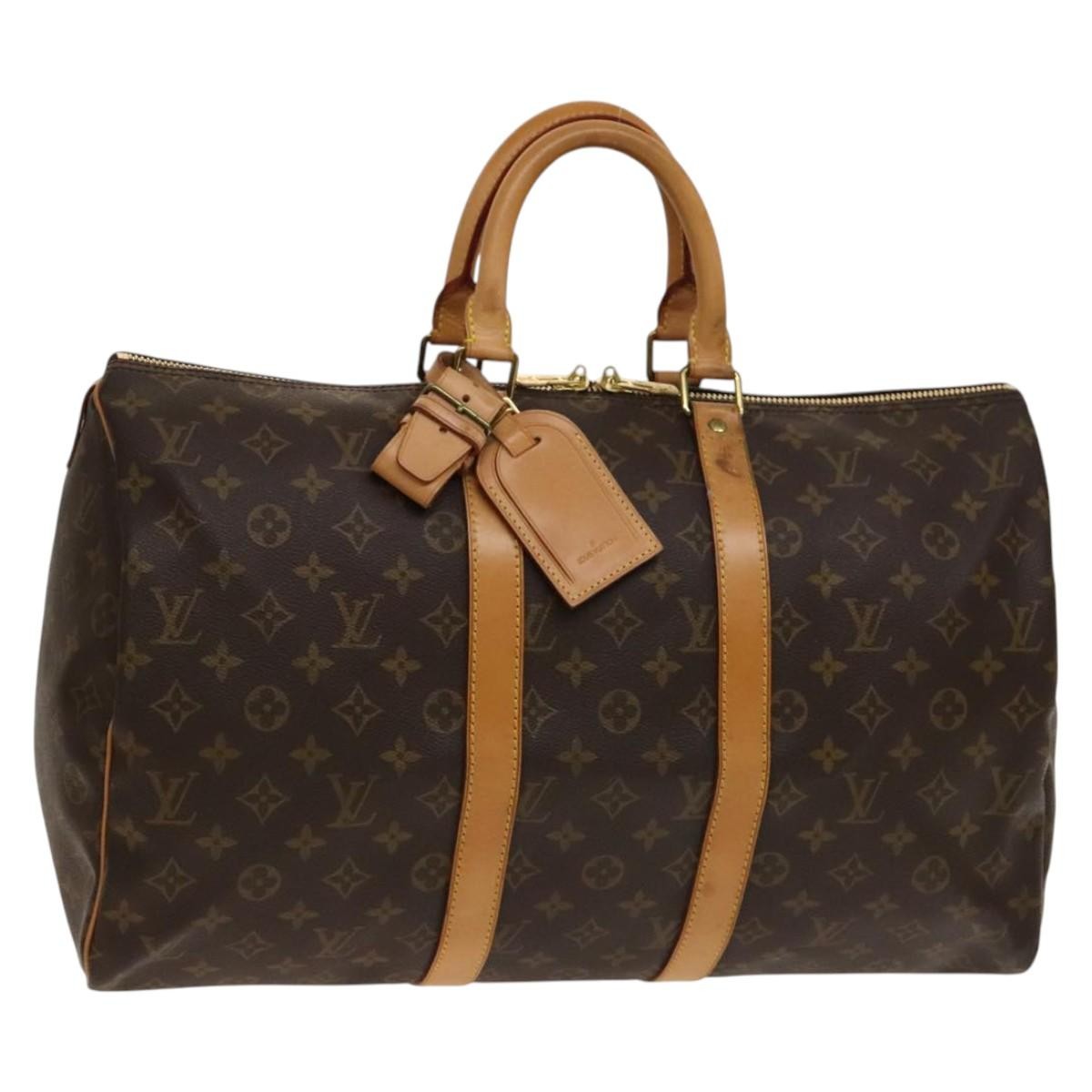 Louis Vuitton Keepall Bag Monogram Canvas Brown Canvas Bag