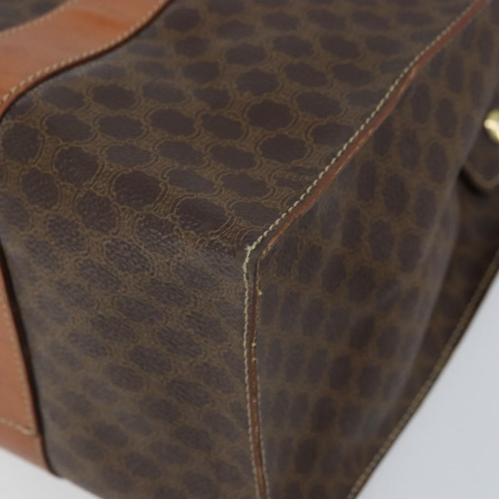 Celine Vintage Macadam Handbag Canvas And Leather Brown Canvas Tote Bag Bag