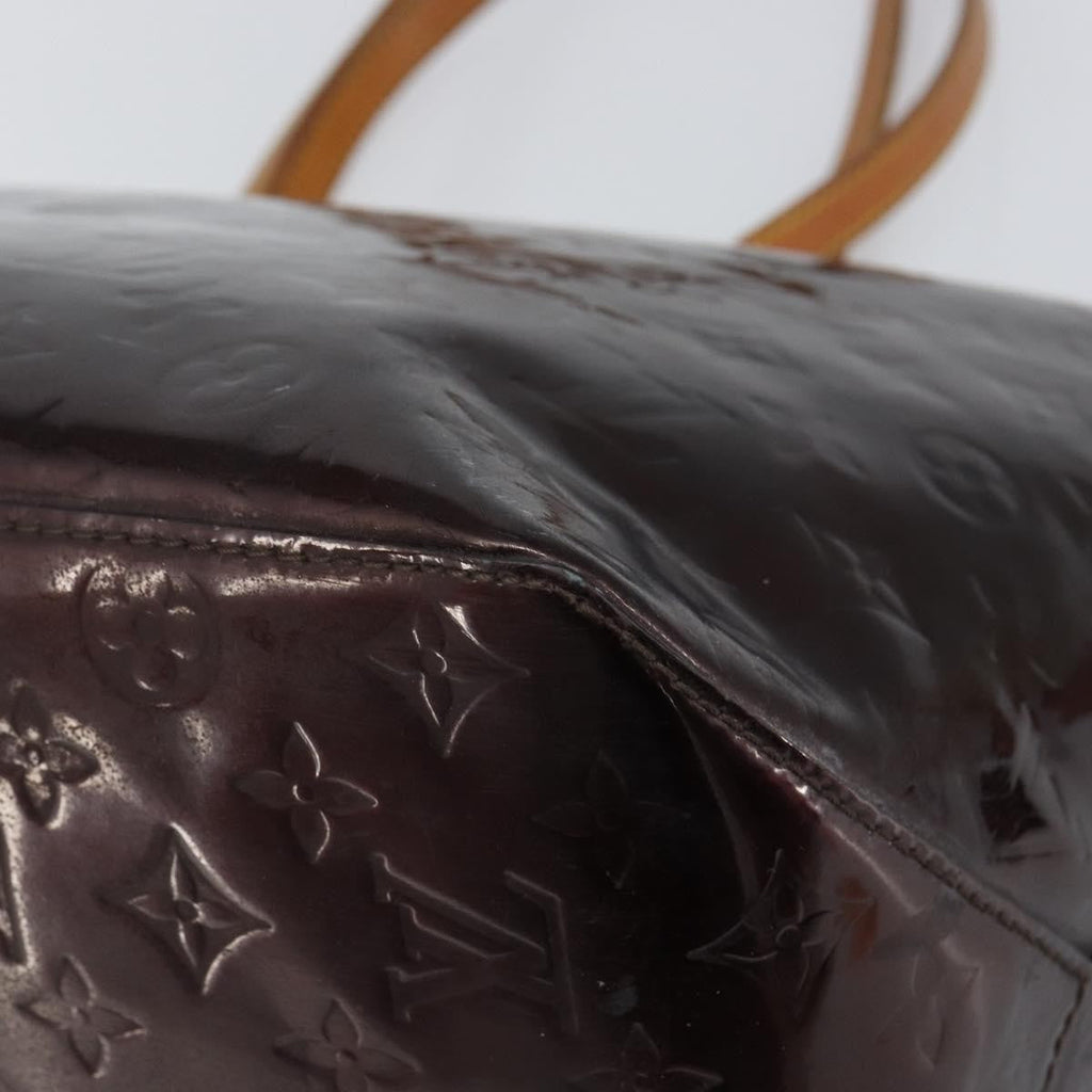 Louis Vuitton Bellevue Handbag Monogram Vernis Purple Patent_Leather Tote Bag