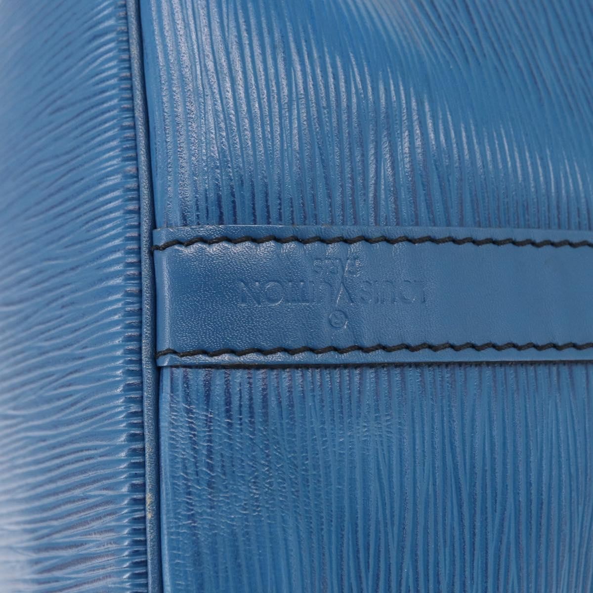 Louis Vuitton Petit Noe Handbag Epi Leather Blue Leather Shoulder Bag