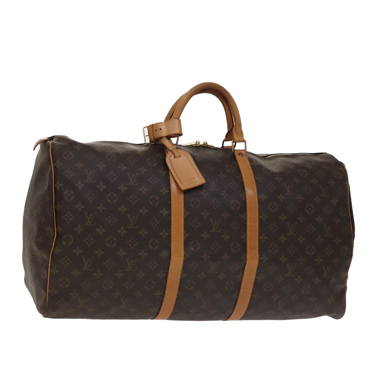 Louis Vuitton Keepall Bag Monogram Canvas Brown Canvas Travel Bag