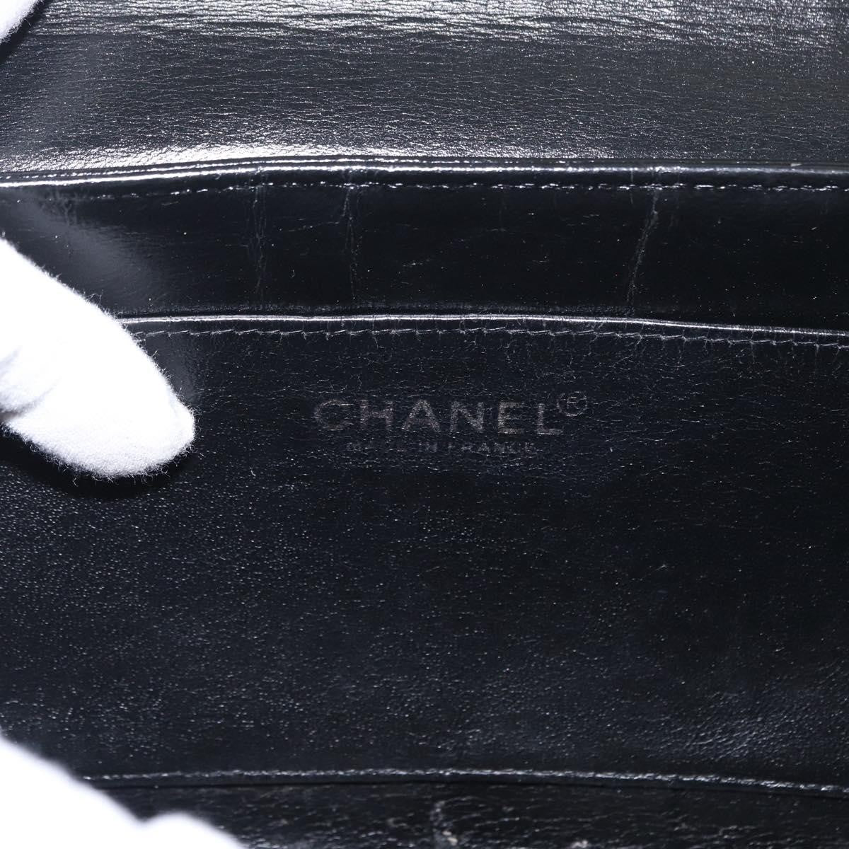 Chanel Chocolate Bar Accordion Reissue Flap Bag Quilted Lambskin Black Leather Shoulder Bag Bag