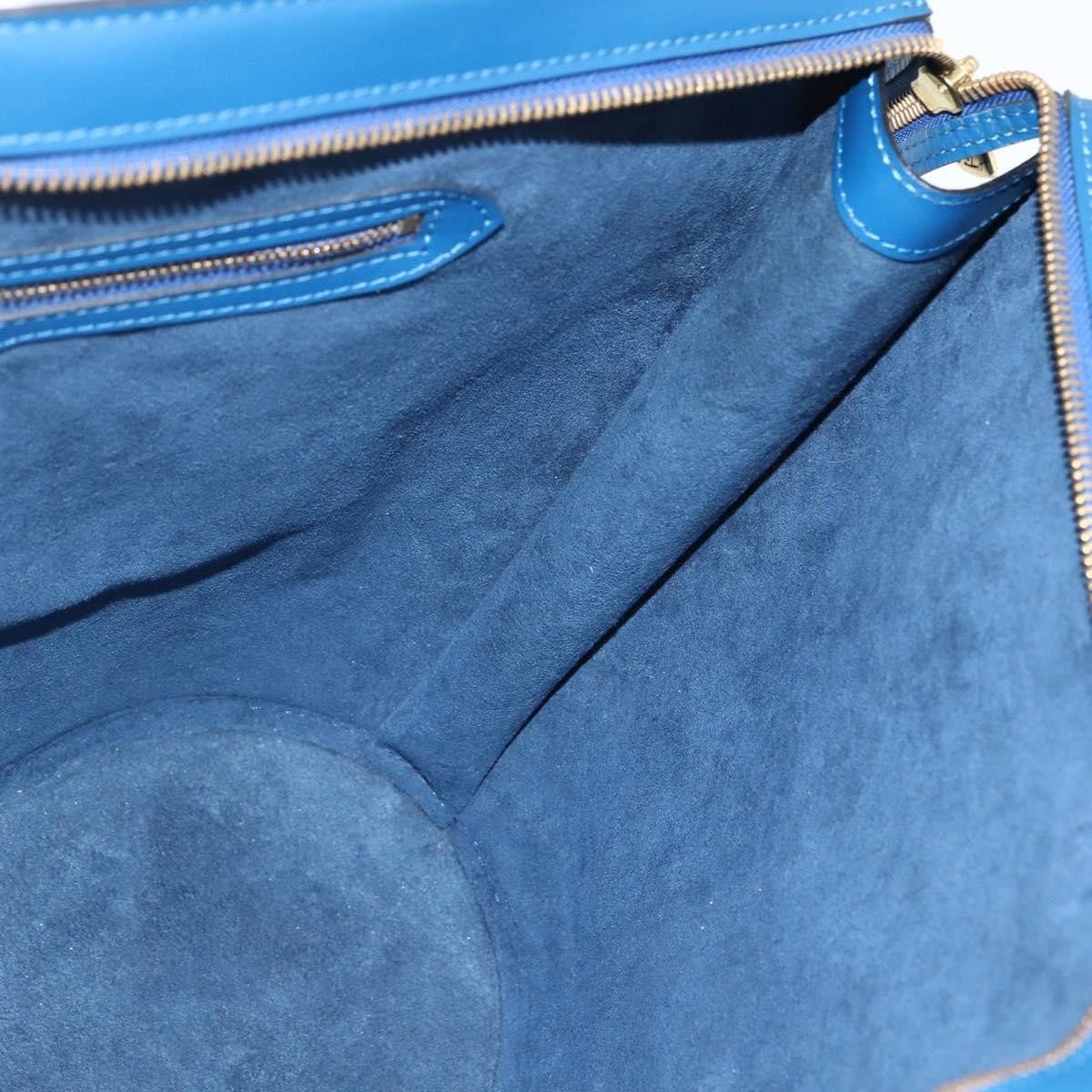 Louis Vuitton Saint Jacques Handbag Epi Leather Blue Leather Shoulder Bag