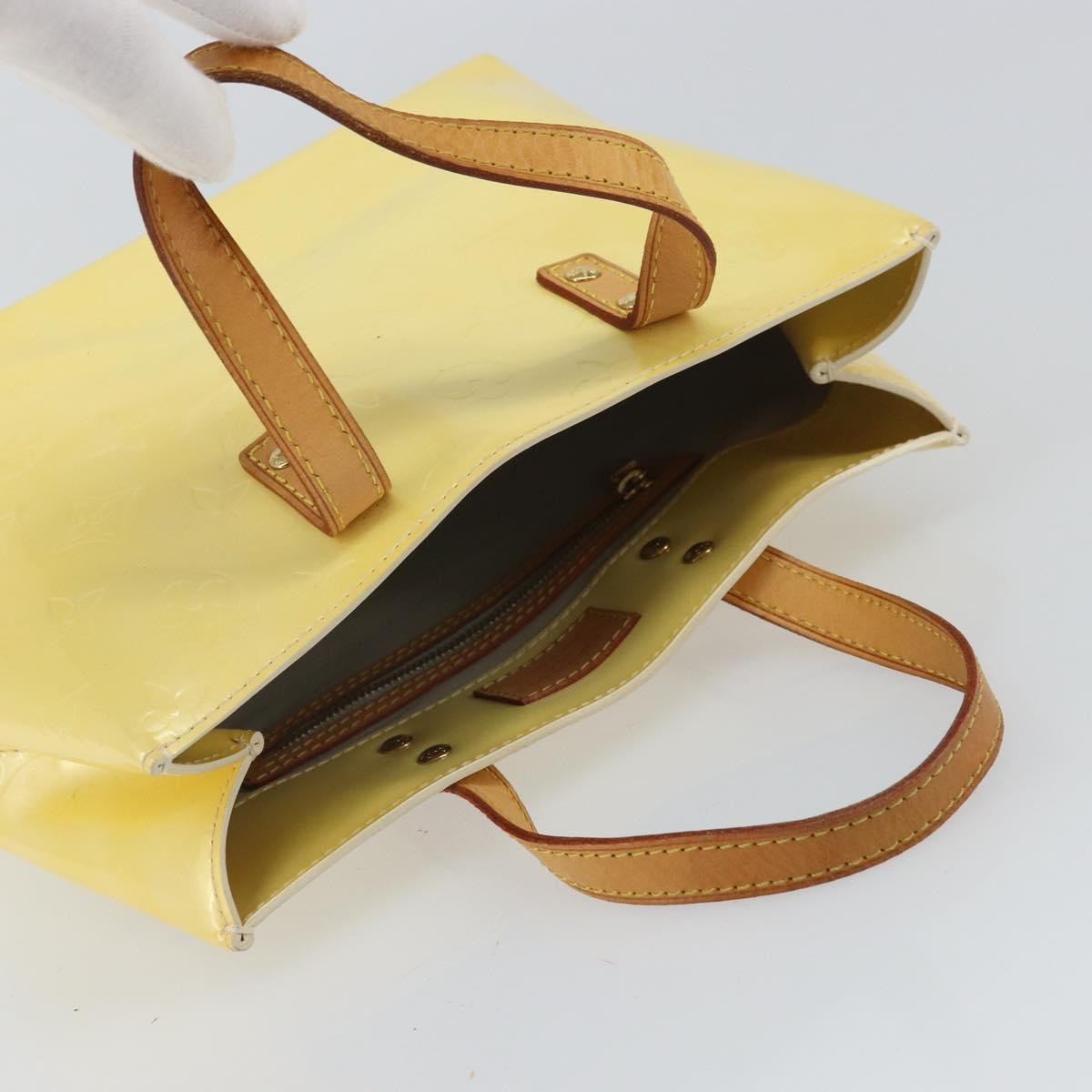Louis Vuitton Reade Handbag Monogram Vernis Yellow Patent_Leather Handbag
