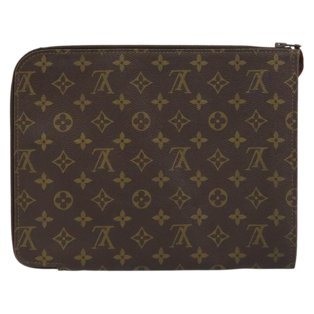 Louis Vuitton Poche Documents Monogram Canvas Brown Canvas Clutche & Pouche Bag