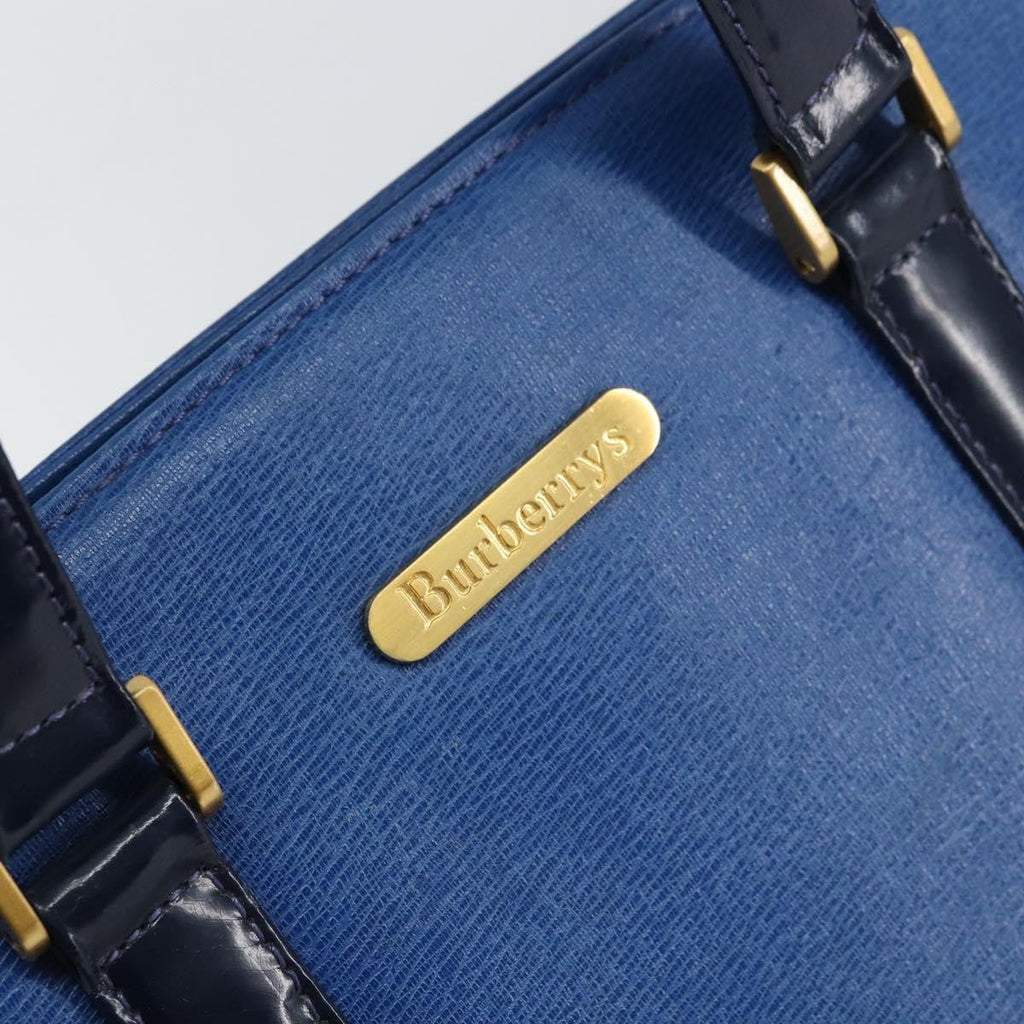 Burberry Vintage Handbag Leather Blue Leather Handbag