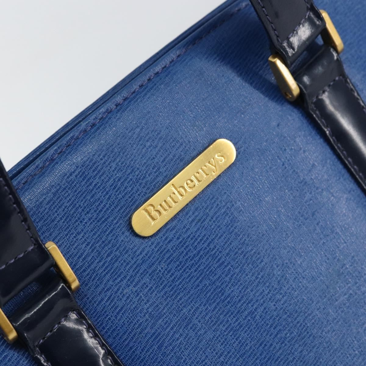 Burberry Vintage Handbag Leather Blue Leather Handbag