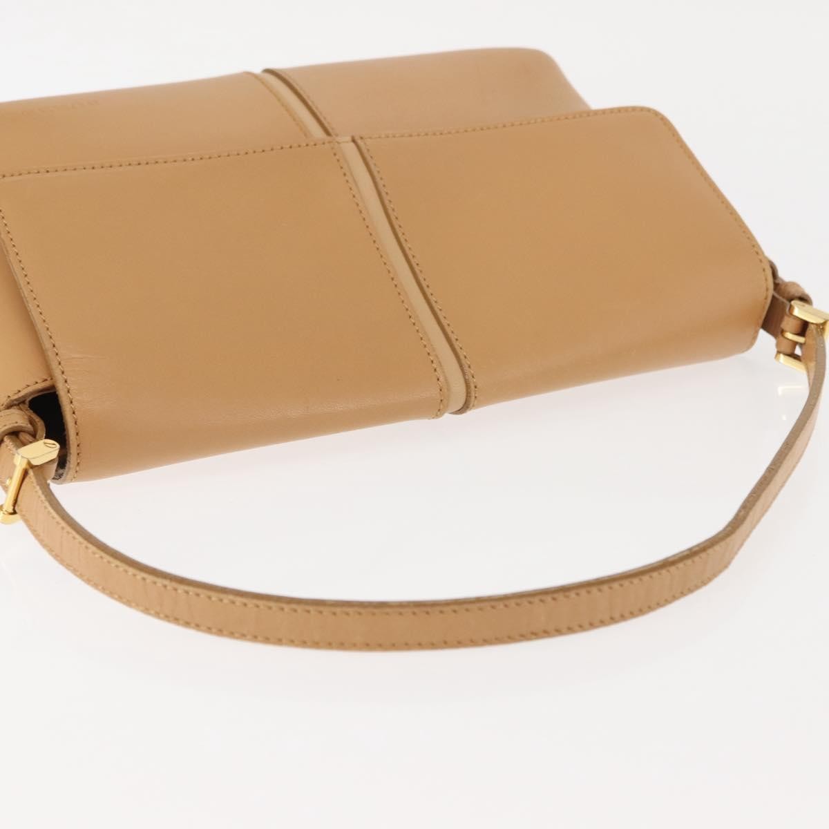 Burberry Shoulder Bag Leather Beige Leather Shoulder Bag