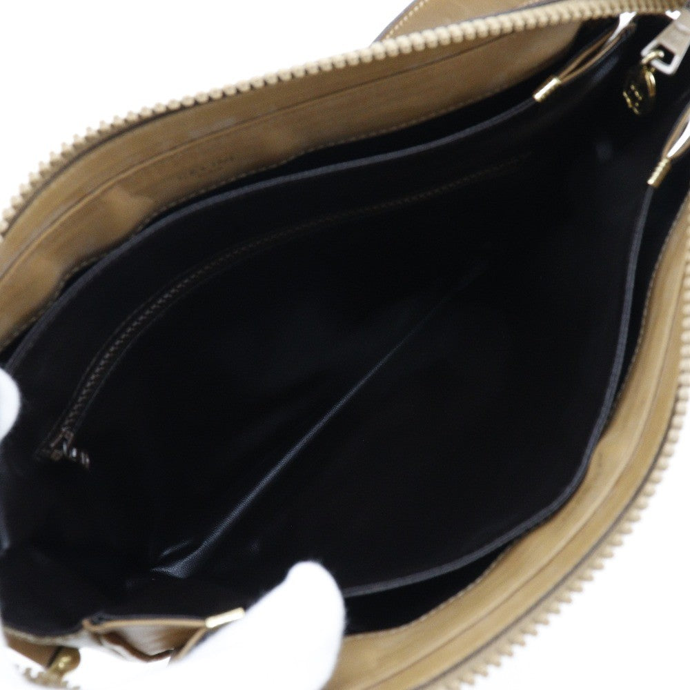 Celine Macadam Shoulder Bag Pvc Leather Beige Pvc Shoulder Bag Bag