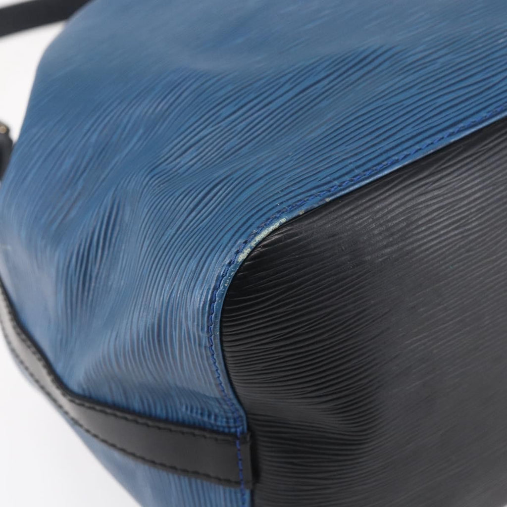 Louis Vuitton Petit Noe Handbag Epi Leather Blue Leather Shoulder Bag